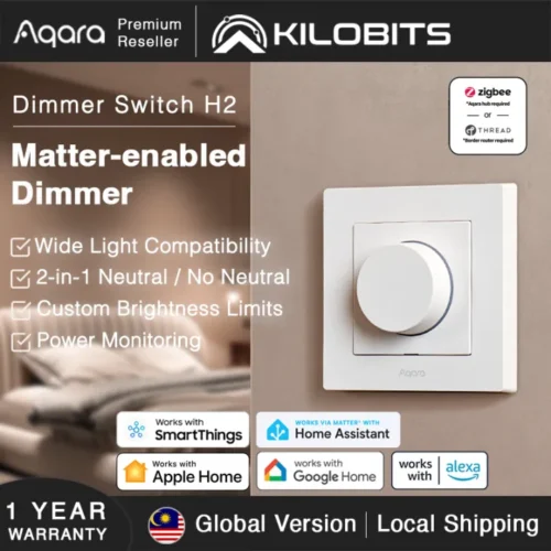 Aqara Dimmer Switch H2-1 Aqara Dimmer Switch H2 EU – Thread/Zigbee Protocol Single Switch for dimmable Matter